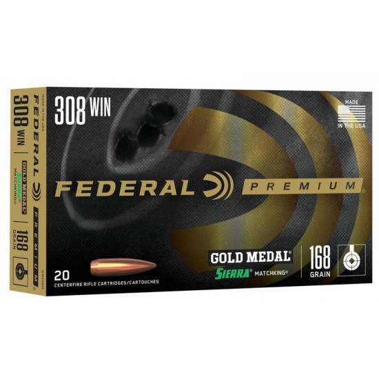 308Win Sierra Matchking BTHP 168gr Federal Gold Medal
